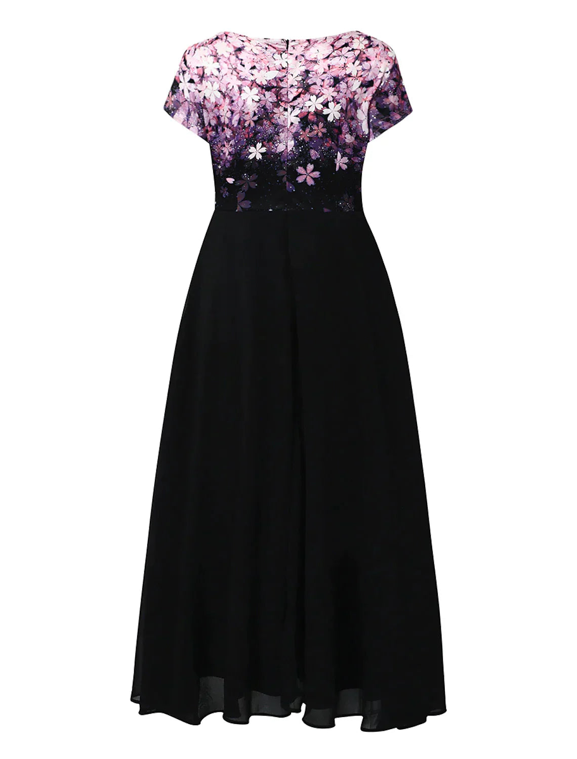 Carla - Elegante Midi Jurk met Bloemenkant
