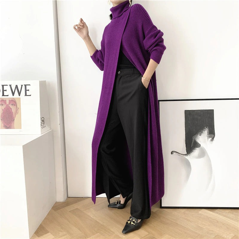 Sanne - Gebreide Trui met Gesplitte Zoom voor Dames