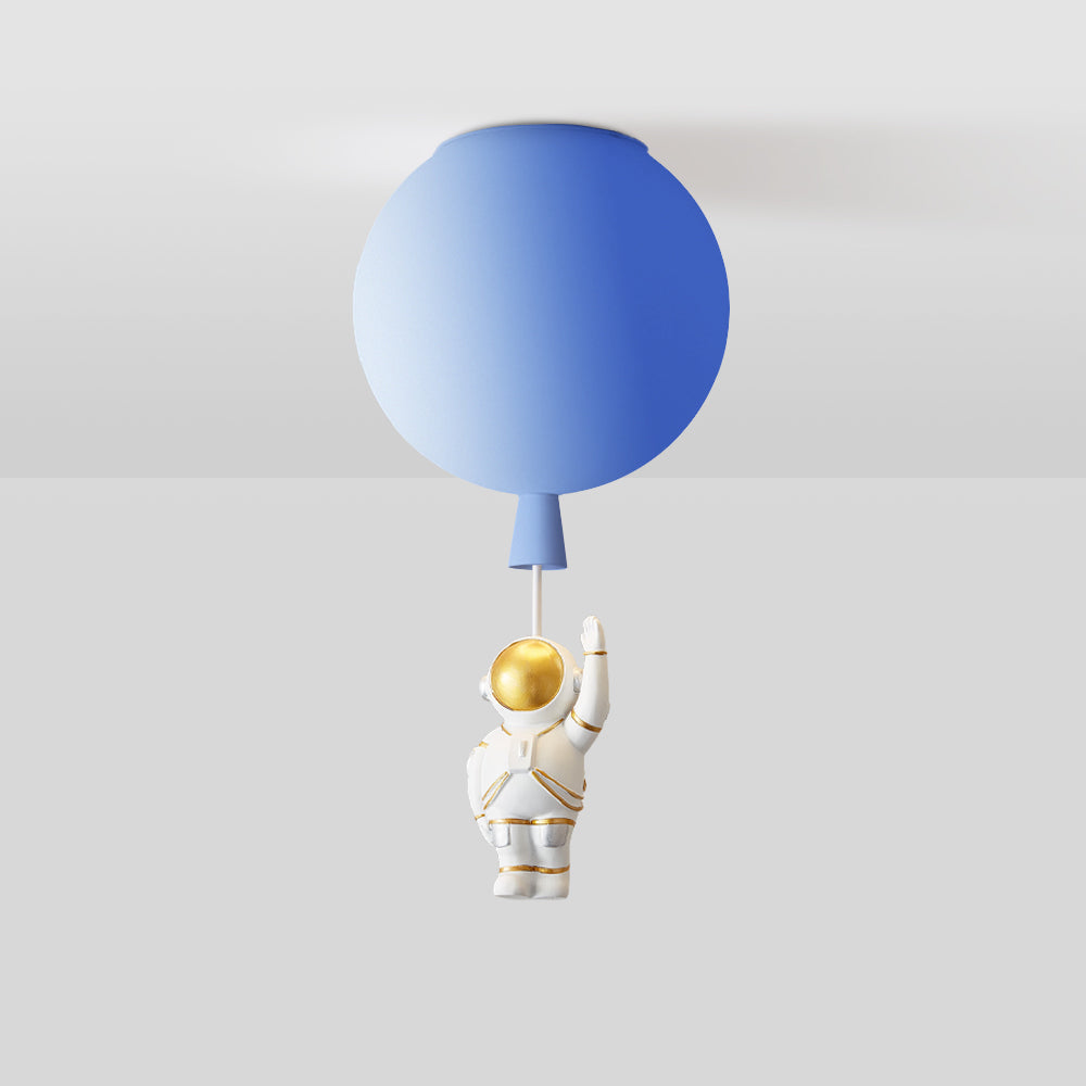 LunarAstral Moderne LED Plafondlamp - Maan en Astronaut Design van Acryl voor Slaapkamer en Kinderkamer