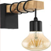 LumiGlobe - Wandlamp met Kunststof Lampenkap en Houten Arm