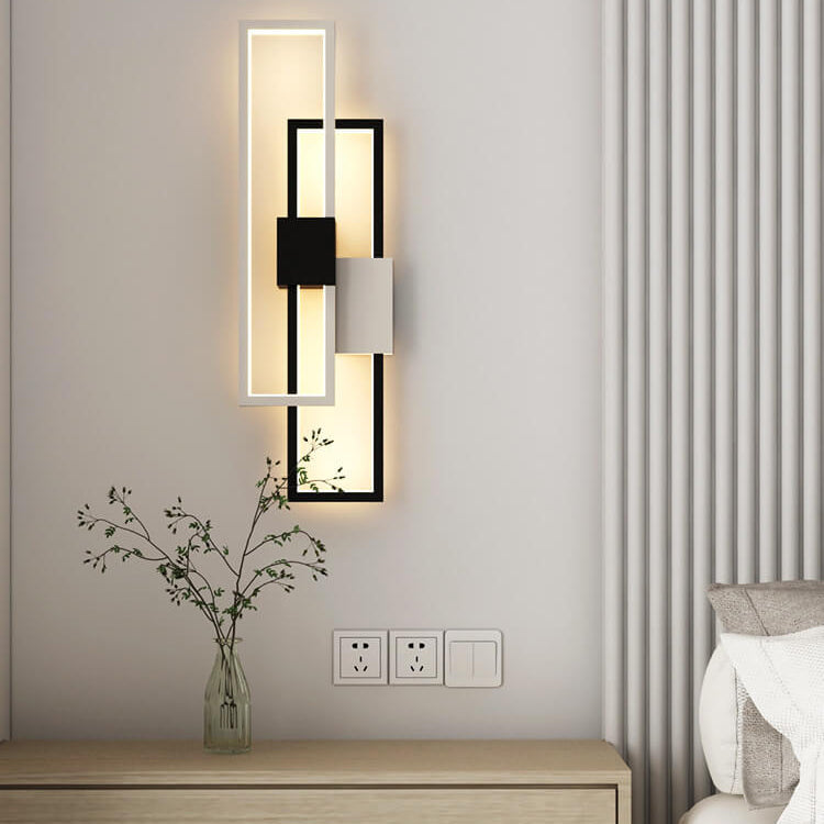 SilQube - Creatieve minimalistische LED-wandlamp met vierkant frame van ijzer en siliconen | Modern design voor sfeervolle verlichting