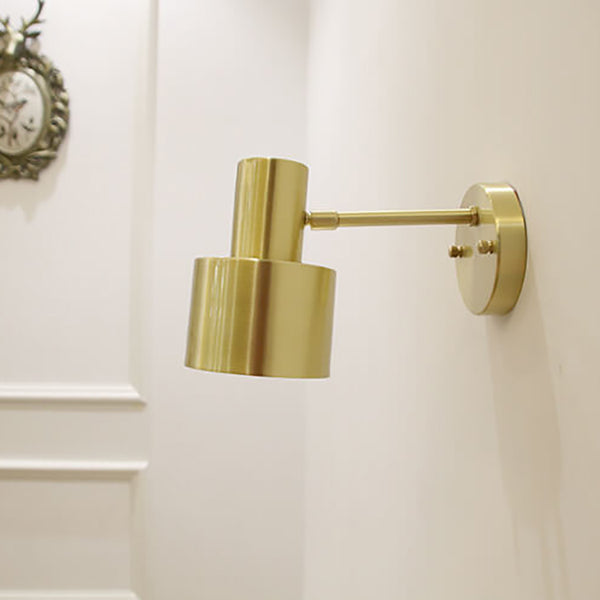 LuxiGold - Minimalistische gouden metalen wandlamp | Scandinavische kolomverlichting voor een modern interieur