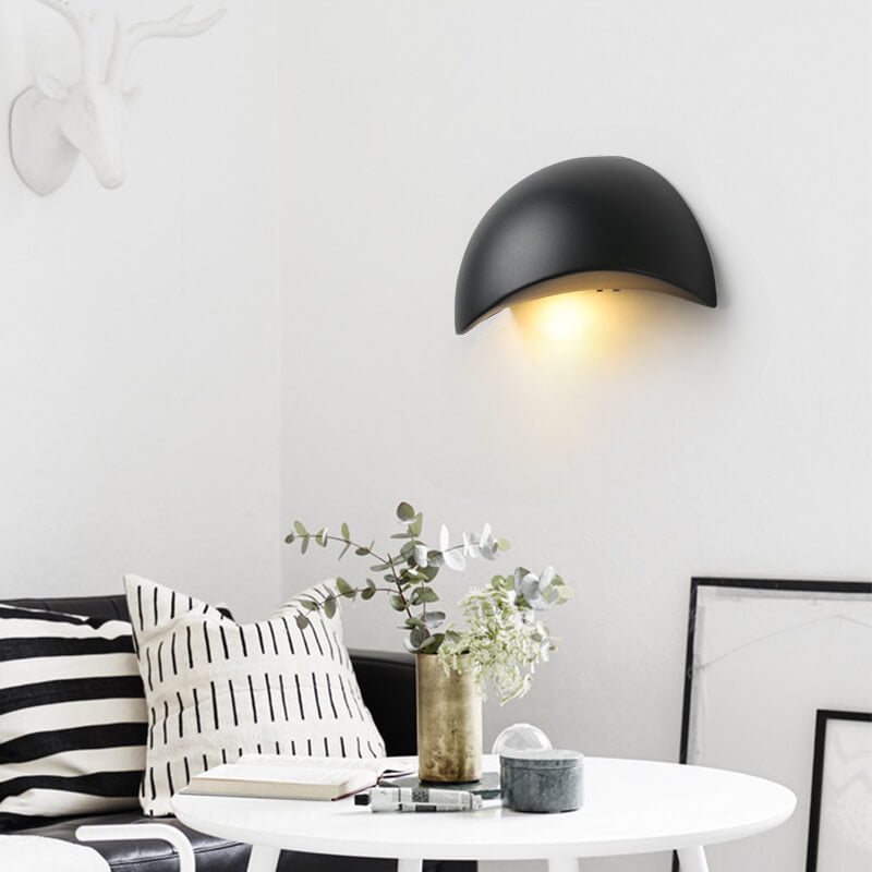HaloLite - Minimalistische Halfronde Aluminium LED Wandlamp | Creatieve Verlichting