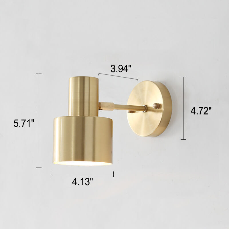 LuxiGold - Minimalistische gouden metalen wandlamp | Scandinavische kolomverlichting voor een modern interieur