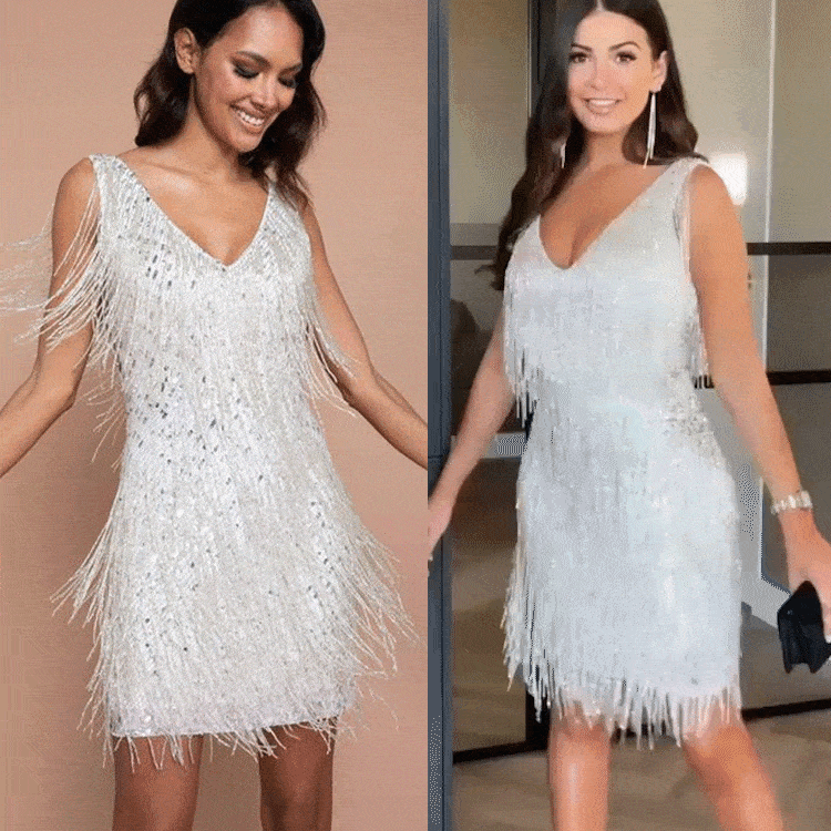 ChicVibe Slip Jurk | Verleidelijke V-Hals Jurk voor Een Stijlvolle Look