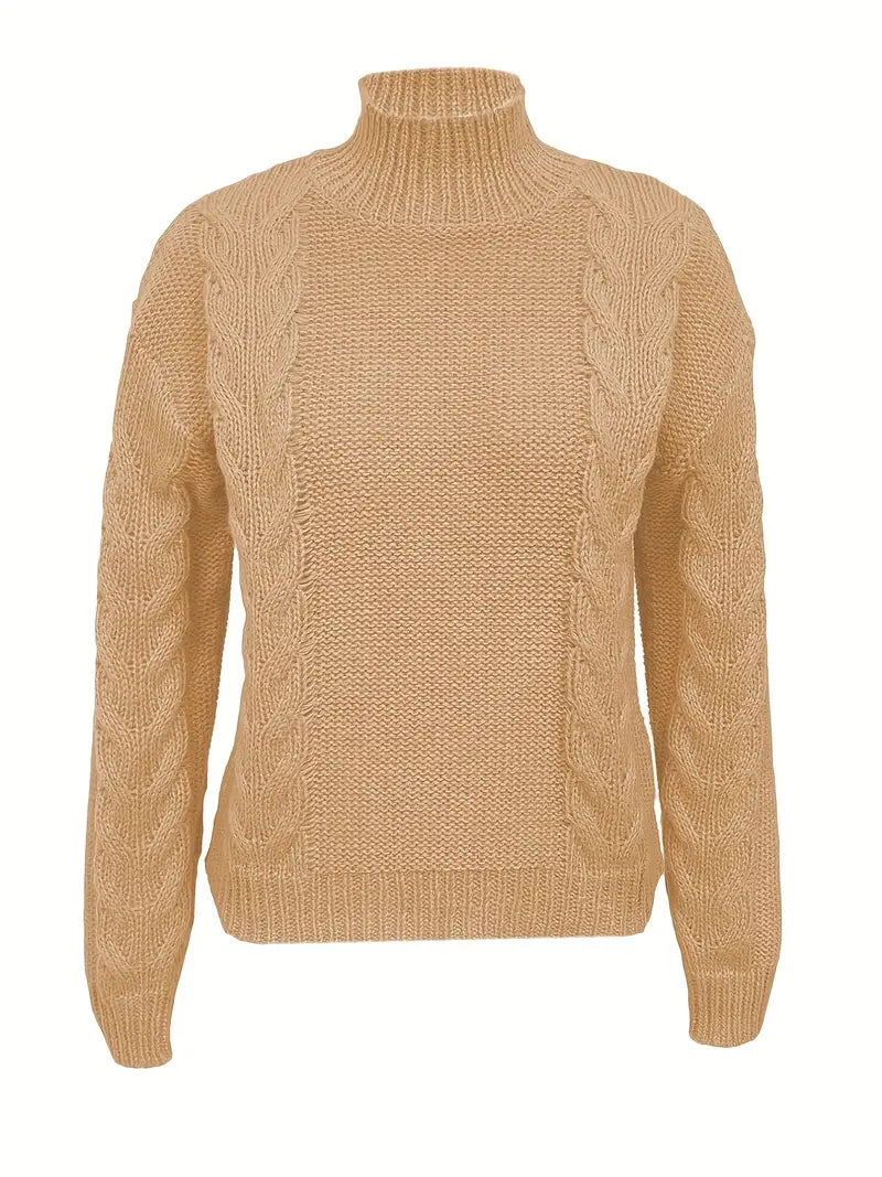 Fenna - Gebreide Rollkragenpullover met Twistmotief voor Dames