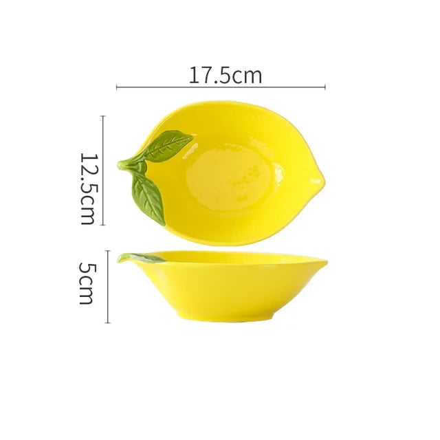 Citroenvormig Keramisch Servies - Fris en Stijlvol Servies voor Elke Tafel