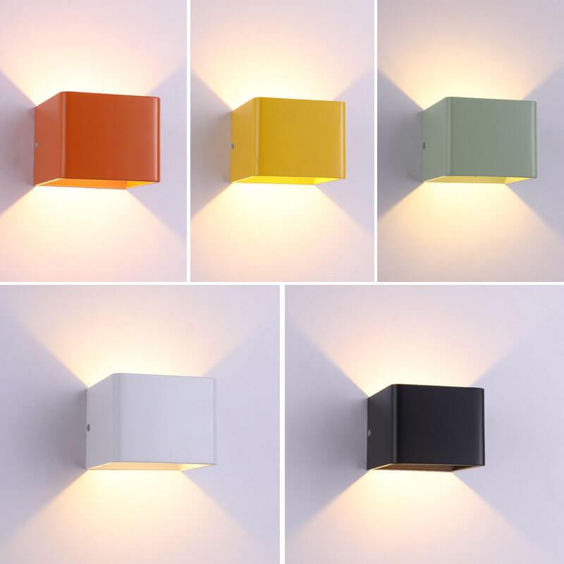 LuxeGlans - Moderne Vierkante LED-Wandlampen van Aluminium