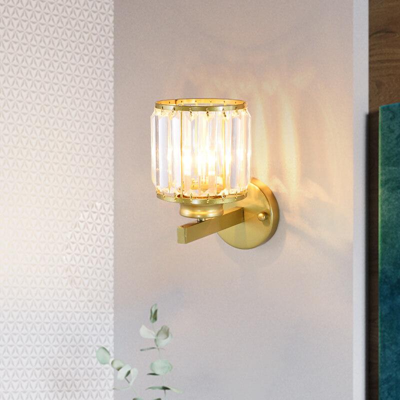 CrystalGlow - Moderne kristallen wandlamp met één lichtpunt en stijlvolle arm