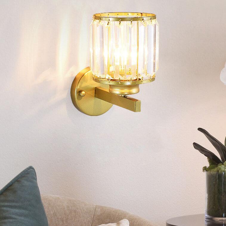 CrystalGlow - Moderne kristallen wandlamp met één lichtpunt en stijlvolle arm