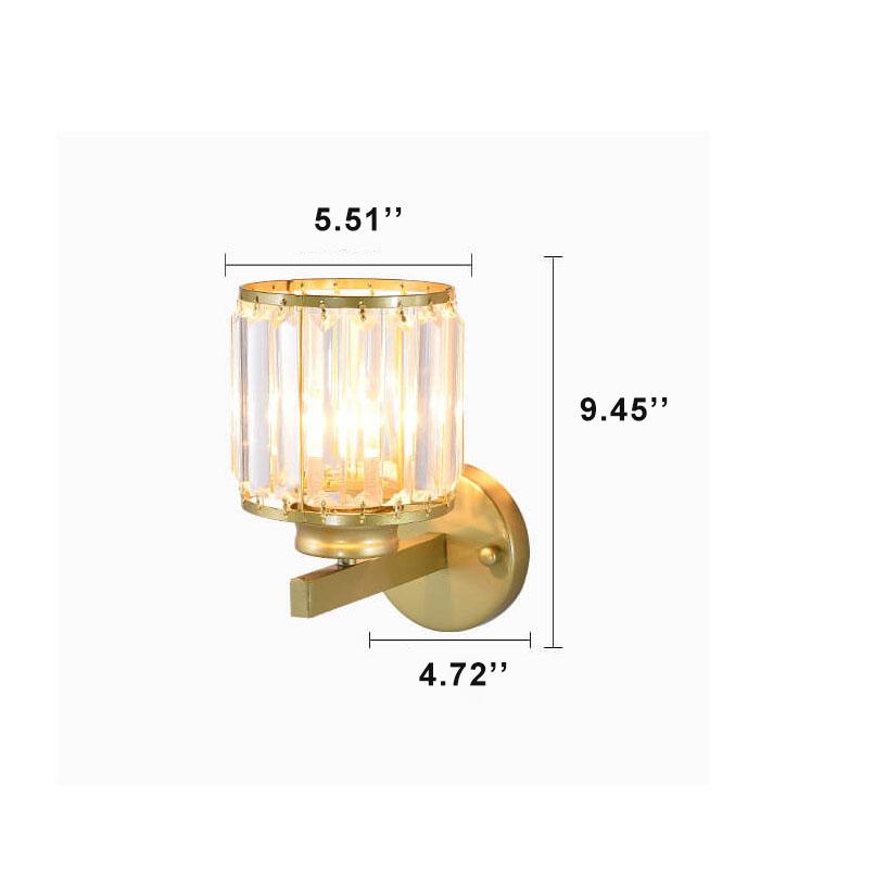 CrystalGlow - Moderne kristallen wandlamp met één lichtpunt en stijlvolle arm