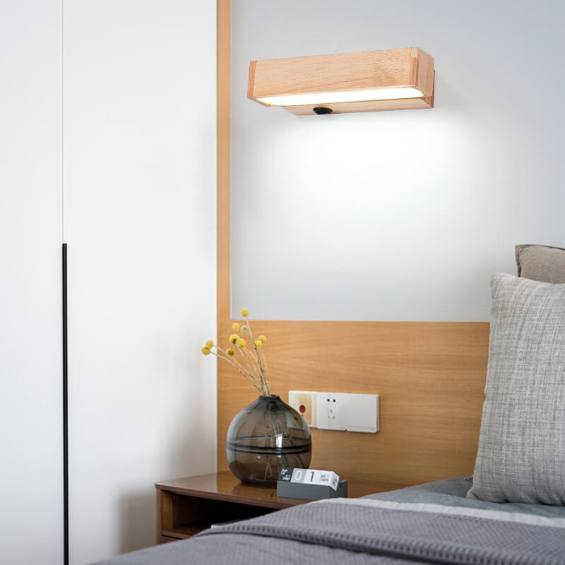 FlexWood - Stijlvolle LED-wandlamp van hout met draaibaar ontwerp en één lichtpunt