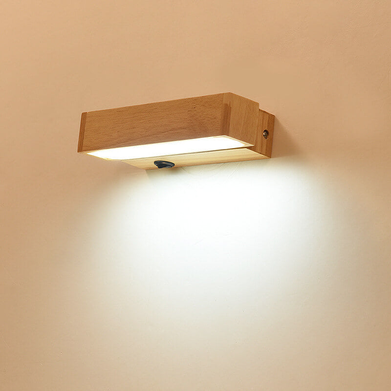 FlexWood - Stijlvolle LED-wandlamp van hout met draaibaar ontwerp en één lichtpunt