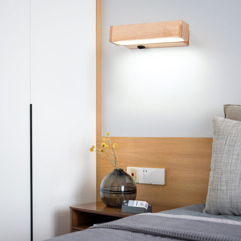 FlexWood - Stijlvolle LED-wandlamp van hout met draaibaar ontwerp en één lichtpunt