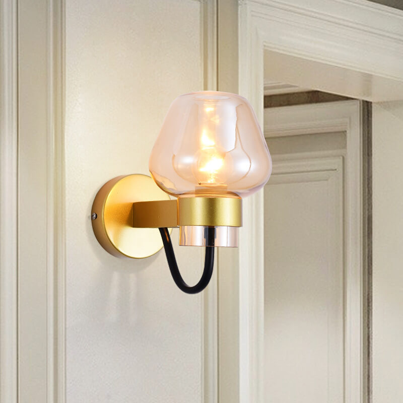 GlassGlow - Beker-vormige glazen wandlamp met één lichtpunt | Stijlvolle en moderne verlichting