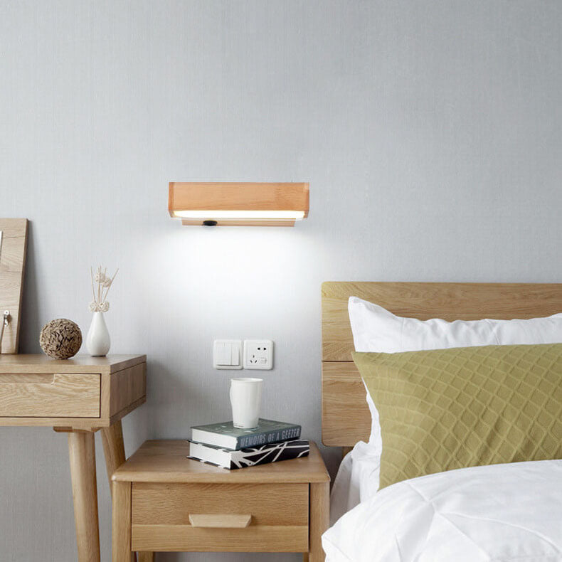 FlexWood - Stijlvolle LED-wandlamp van hout met draaibaar ontwerp en één lichtpunt