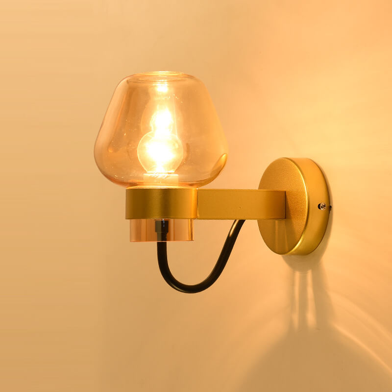 GlassGlow - Beker-vormige glazen wandlamp met één lichtpunt | Stijlvolle en moderne verlichting