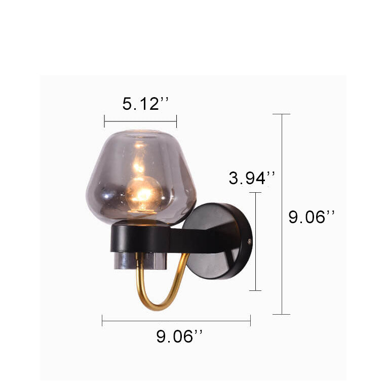GlassGlow - Beker-vormige glazen wandlamp met één lichtpunt | Stijlvolle en moderne verlichting