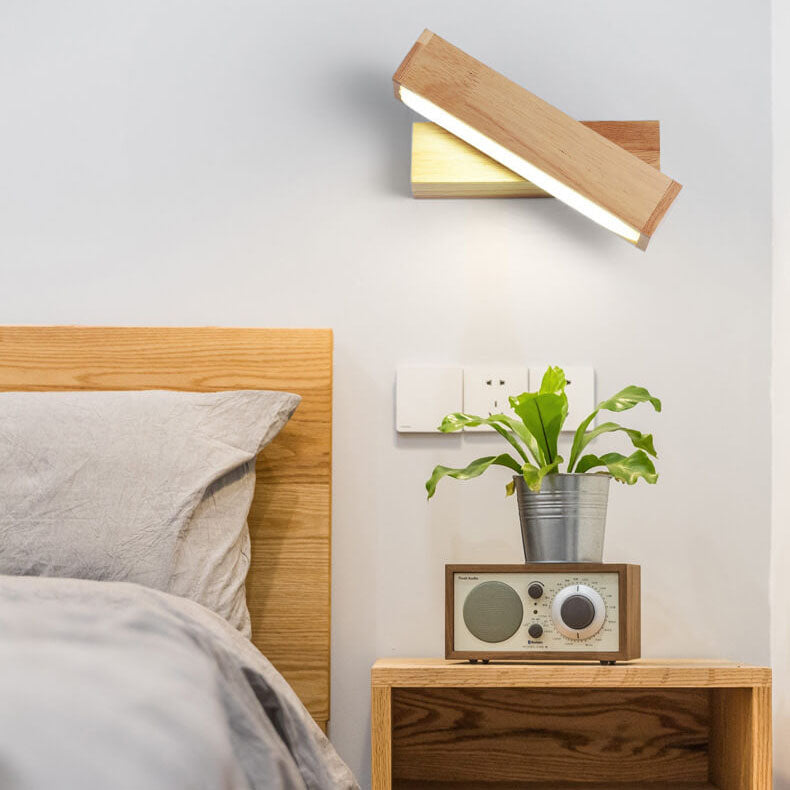 FlexWood - Stijlvolle LED-wandlamp van hout met draaibaar ontwerp en één lichtpunt