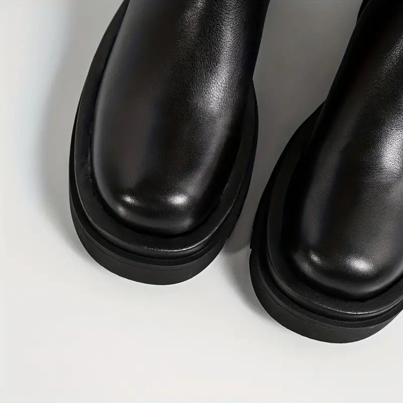 Livia - Dames Stijlvolle Plateau Stiefels | Comfortabele Enkellaarzen met Eenkleurig Design