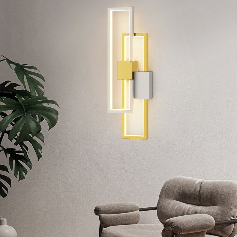 SilQube - Creatieve minimalistische LED-wandlamp met vierkant frame van ijzer en siliconen | Modern design voor sfeervolle verlichting
