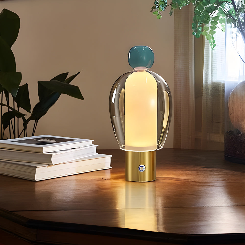 SimpleGlow - Draadloze Oplaadbare Tafellamp met LED en Traploze Dimming