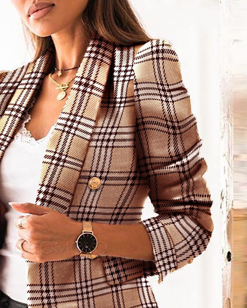 Evelyn - Casual Geruite Blazer voor Dames - Stijlvolle en Comfortabele Blazer voor Elke Dag
