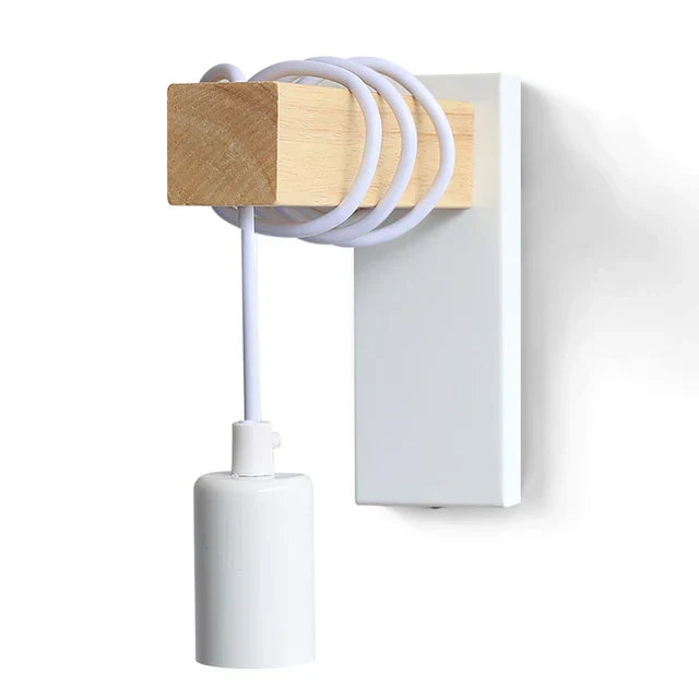 RusticGlow - Wandlamp van Hout en IJzer | Sfeervolle Verlichting voor Industrieel Interieur