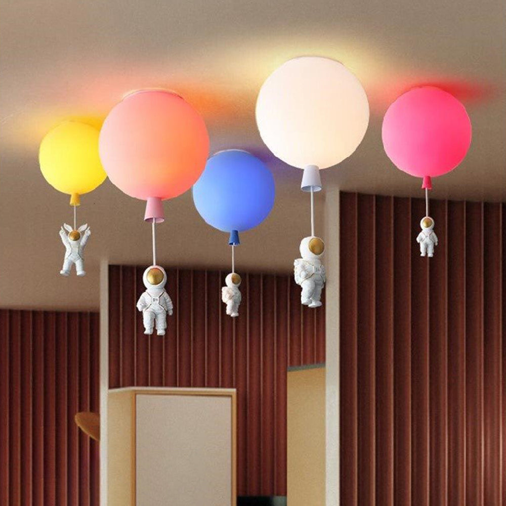 LunarAstral Moderne LED Plafondlamp - Maan en Astronaut Design van Acryl voor Slaapkamer en Kinderkamer