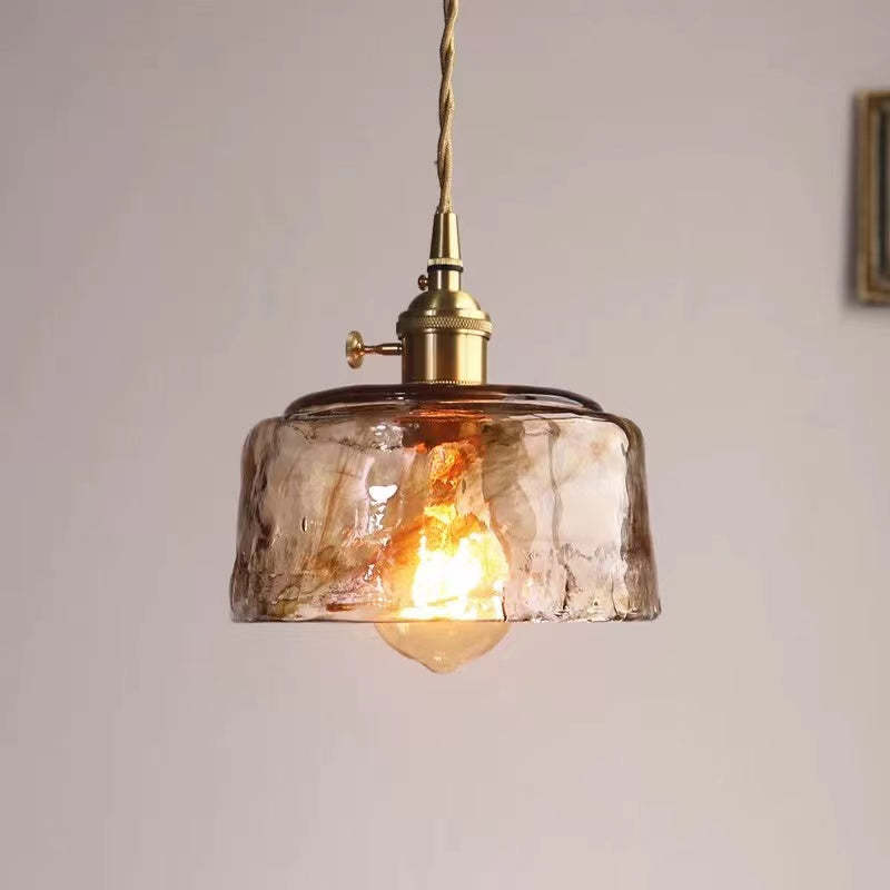 LumiRetro - Retro LED Hanglampen van Gouden Metaal en Glas voor Slaapkamer, Woonkamer en Eetkamer
