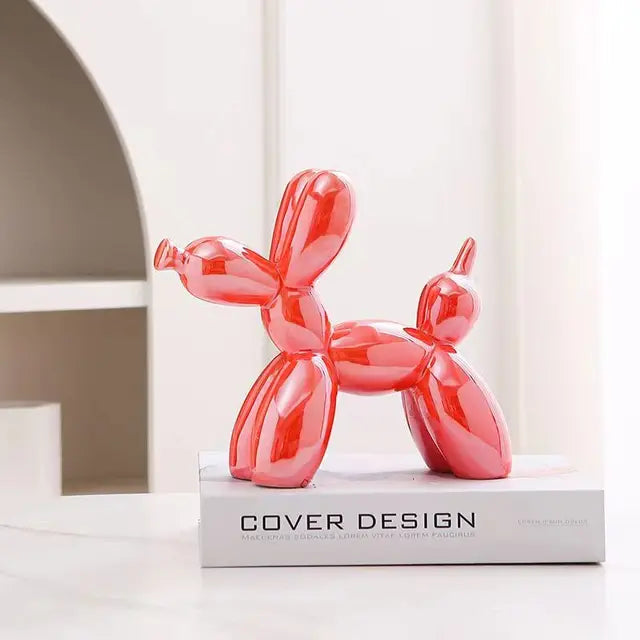 FluffyHond - Moderne Ballon Hond Sculptuur voor Interieurdecoratie