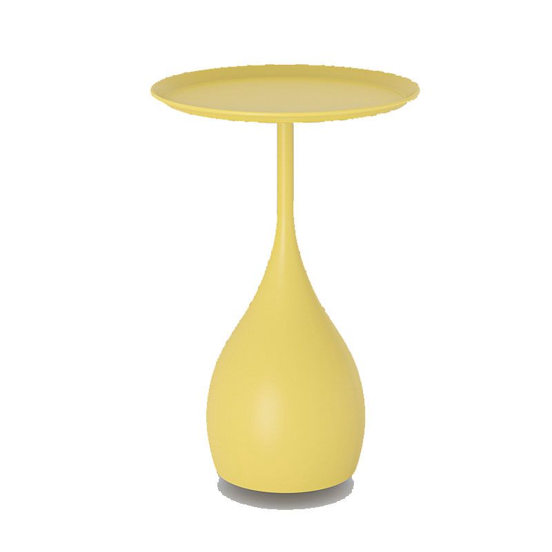 Cirkulair Stalen Bijzettafel met Voetstuk | Klassiek Ontwerp in Moderne Stijl
