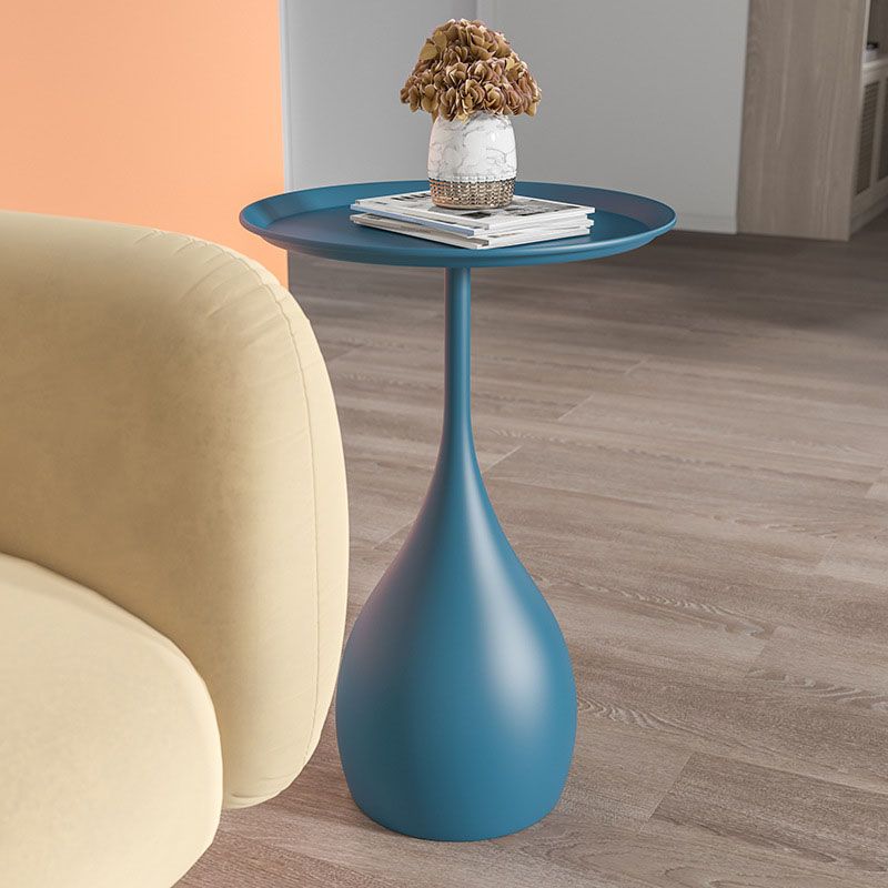 Cirkulair Stalen Bijzettafel met Voetstuk | Klassiek Ontwerp in Moderne Stijl