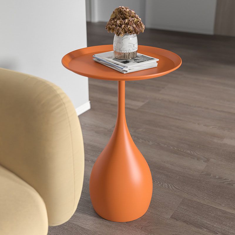 Cirkulair Stalen Bijzettafel met Voetstuk | Klassiek Ontwerp in Moderne Stijl