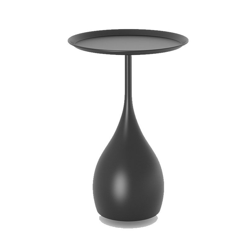 Cirkulair Stalen Bijzettafel met Voetstuk | Klassiek Ontwerp in Moderne Stijl
