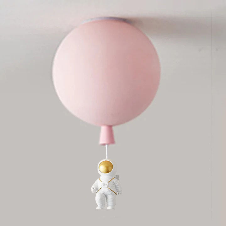 LunarAstral Moderne LED Plafondlamp - Maan en Astronaut Design van Acryl voor Slaapkamer en Kinderkamer
