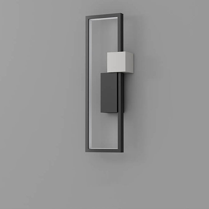 SilQube - Creatieve minimalistische LED-wandlamp met vierkant frame van ijzer en siliconen | Modern design voor sfeervolle verlichting