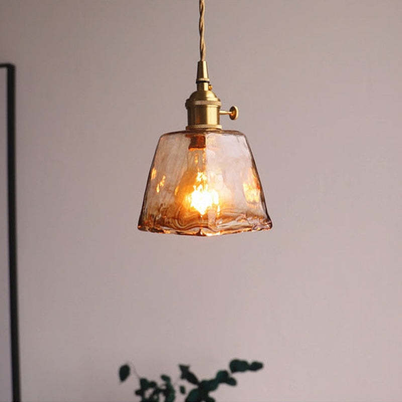 LumiRetro - Retro LED Hanglampen van Gouden Metaal en Glas voor Slaapkamer, Woonkamer en Eetkamer