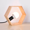 WoodHex - Stijlvolle Zeshoekige Houten Tafellamp voor Warme Ambiance