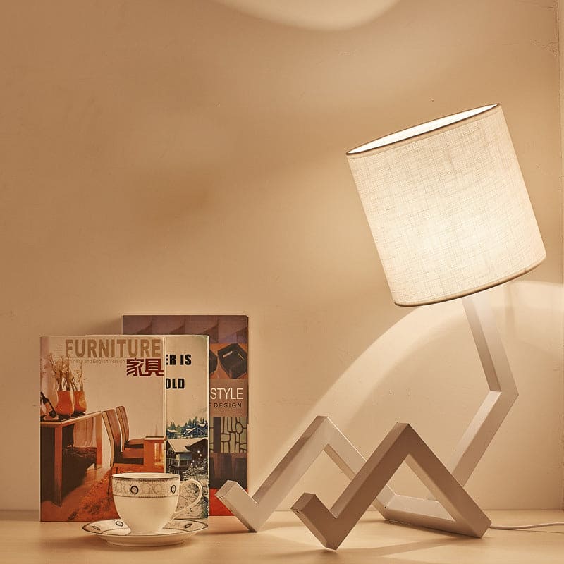 Scandinavische Tafellamp met Geïntegreerde Boekenplank | Stijlvolle en Functionele Verlichting voor Woonkamer en Slaapkamer