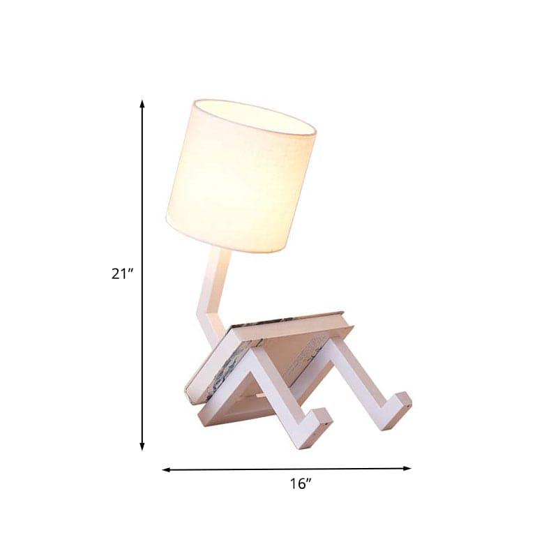 Scandinavische Tafellamp met Geïntegreerde Boekenplank | Stijlvolle en Functionele Verlichting voor Woonkamer en Slaapkamer