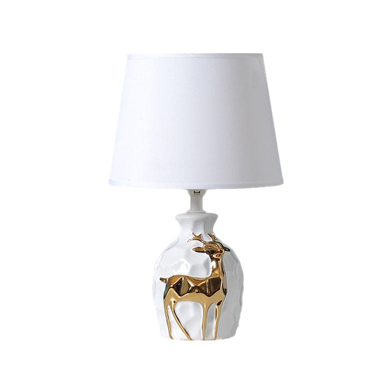 Tafellamp met Taps Toelopende Hertenvaas Voet | Elegante Verlichting voor Woonkamer en Slaapkamer