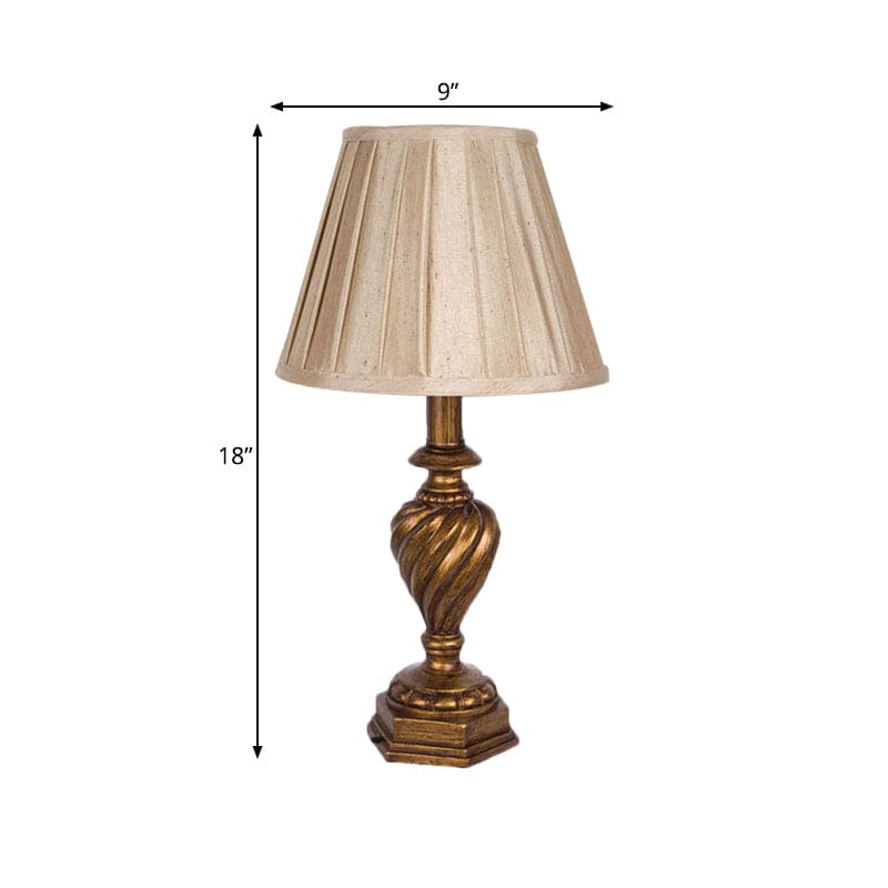 PlisséLicht - Geplisseerde Bedlamp met Hars Fontein Voet | Stijlvolle Verlichting voor de Slaapkamer