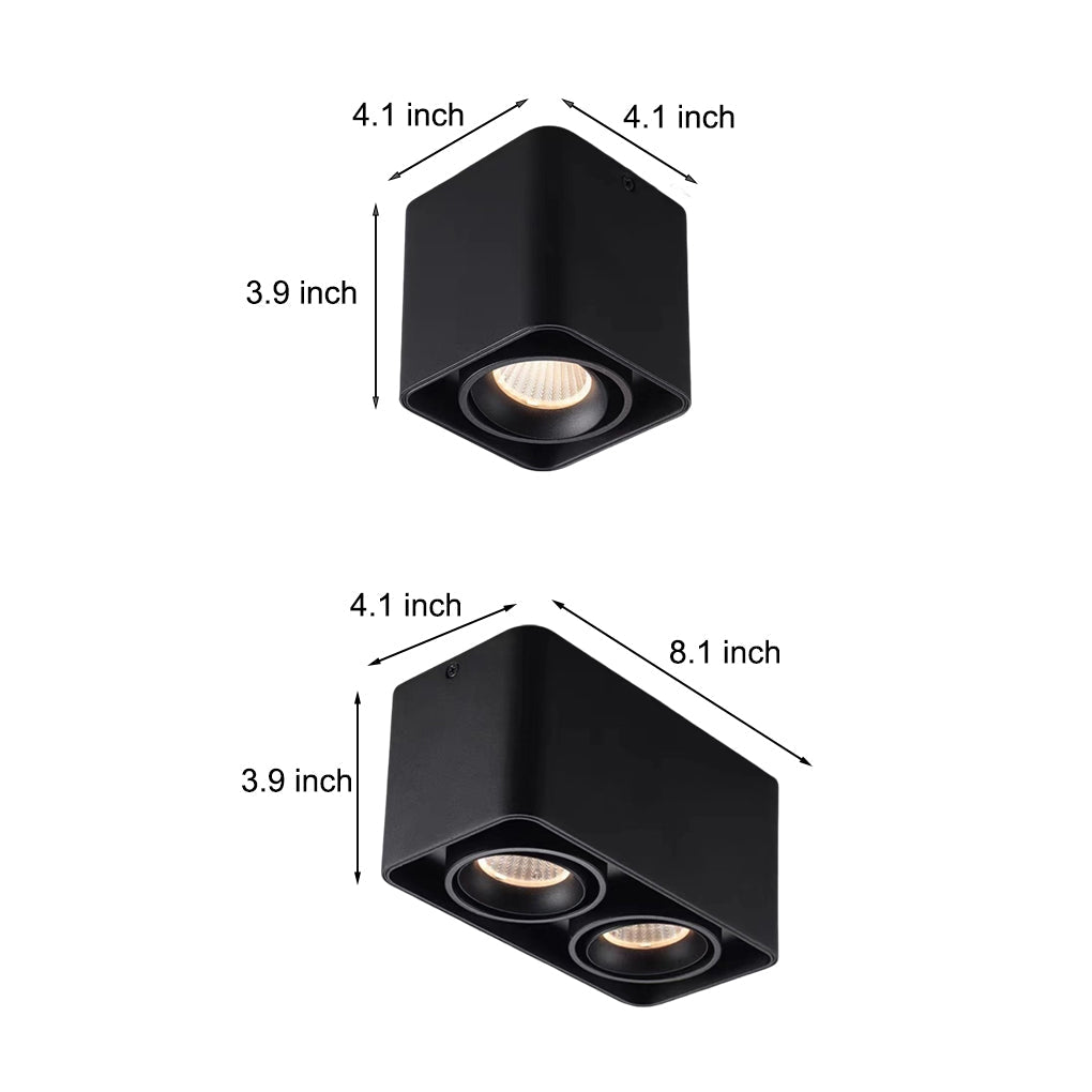 SquareBeam - Vierkante Verstelbare Plafondlamp met Dimbare LED Verlichting in Drie Stappen