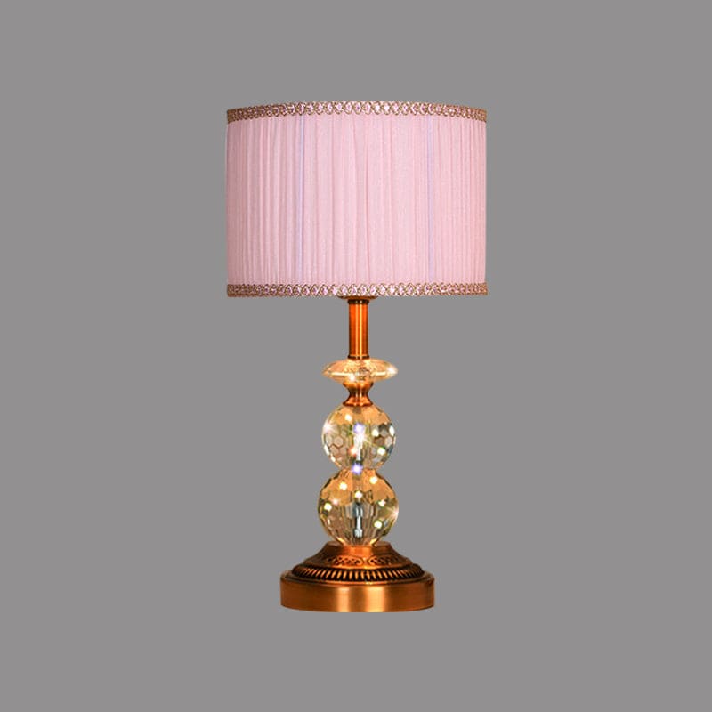 CrystalLicht - Tafellamp met Taps Toelopende Vorm en Facetgeslepen Kristallen Bollen