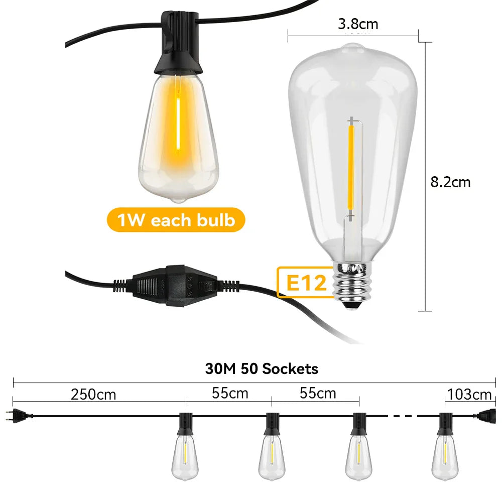 GlowStream - Weerbestendige LED Lichtketting