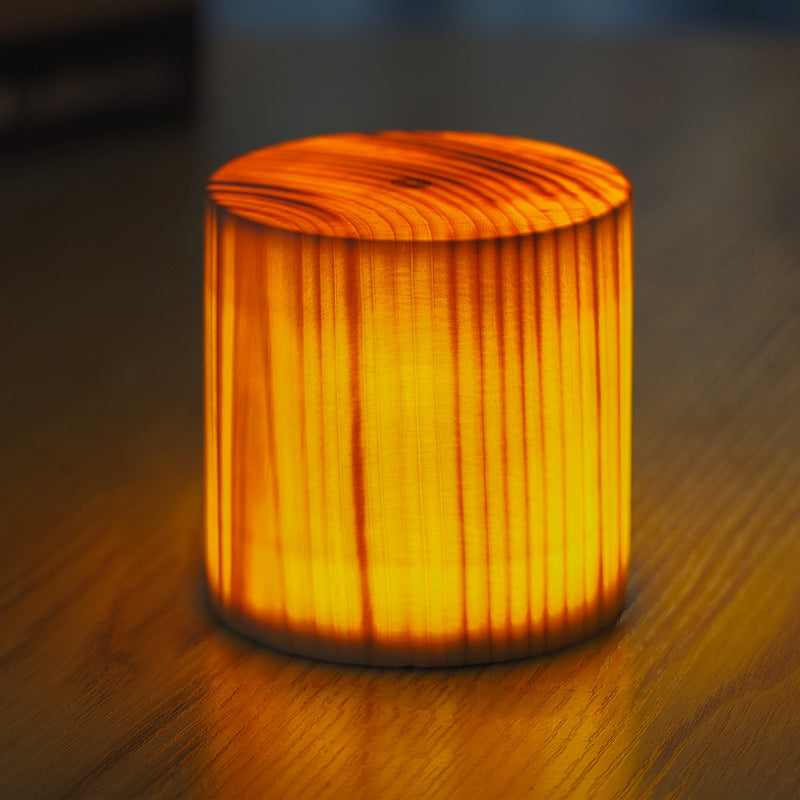 WoodGlow - Tafellamp met Ingebouwde Batterij en Touch Control LED-verlichting | Perfect voor Slaapkamer en Bureau