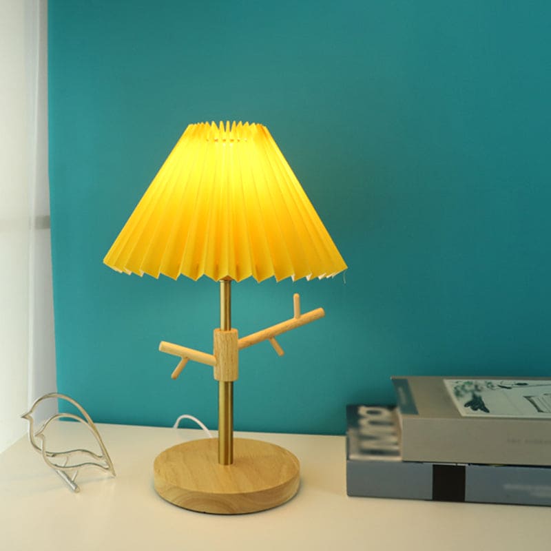 Nordic Vouw Nachtkastlamp met Ornamentenplank | Stijlvolle en Functionele Verlichting voor Slaapkamer