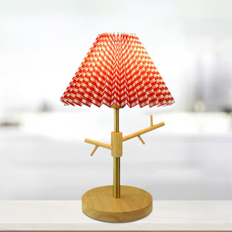 Nordic Vouw Nachtkastlamp met Ornamentenplank | Stijlvolle en Functionele Verlichting voor Slaapkamer
