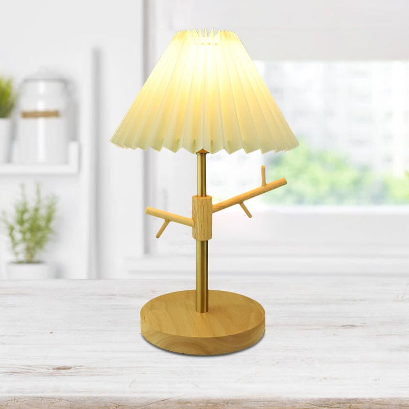 Nordic Vouw Nachtkastlamp met Ornamentenplank | Stijlvolle en Functionele Verlichting voor Slaapkamer